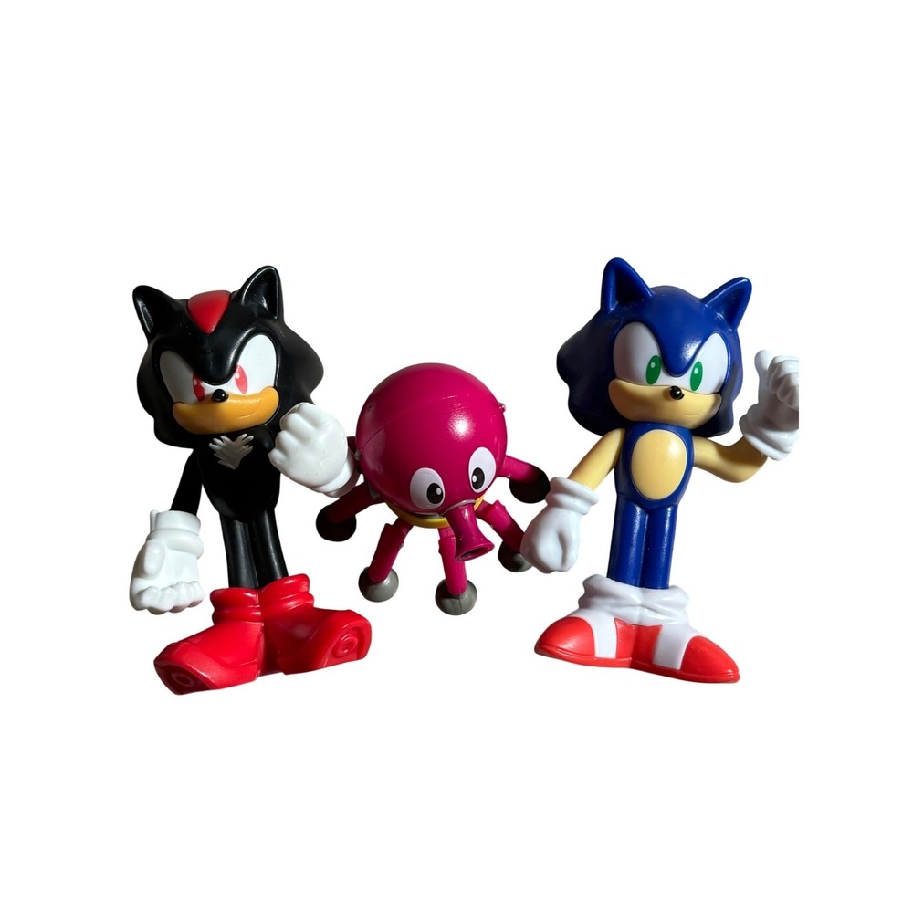 Sonic the Hedgehog Figure Lot Shadow and Motobug Badnik Sega Action Figures 2.5"